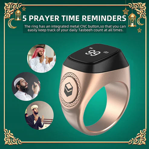 Electronic Qibla Zikr Ring