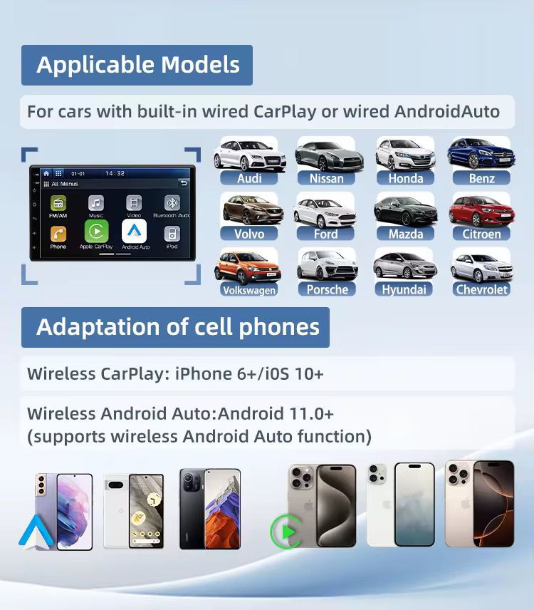 2 in 1  Wirelss Car Players